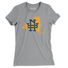 New York Home State Women's T-Shirt-Athletic Heather-Allegiant Goods Co. Vintage Sports Apparel