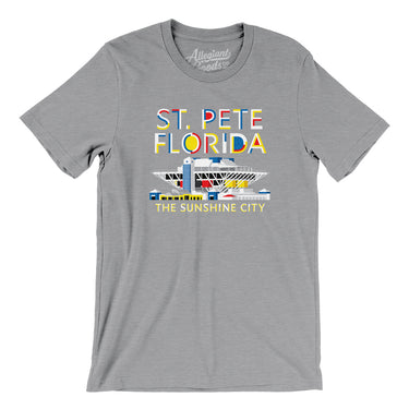 St. Pete Florida Pier Men/Unisex T-Shirt-Athletic Heather-Allegiant Goods Co. Vintage Sports Apparel