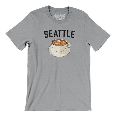 Seattle Coffee Men/Unisex T-Shirt-Athletic Heather-Allegiant Goods Co. Vintage Sports Apparel