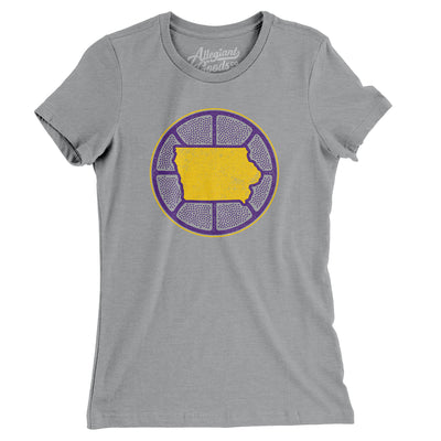 Iowa Basketball Women's T-Shirt-Athletic Heather-Allegiant Goods Co. Vintage Sports Apparel