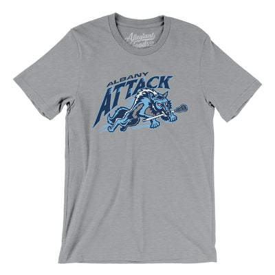 Albany Attack Lacrosse Men/Unisex T-Shirt-Athletic Heather-Allegiant Goods Co. Vintage Sports Apparel