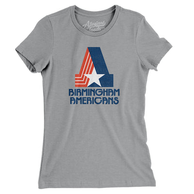 Birmingham Americans Football Women's T-Shirt-Athletic Heather-Allegiant Goods Co. Vintage Sports Apparel