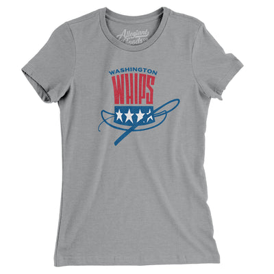 Washington Whips Soccer Women's T-Shirt-Athletic Heather-Allegiant Goods Co. Vintage Sports Apparel