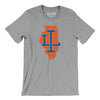 Illinois Home State Men/Unisex T-Shirt-Athletic Heather-Allegiant Goods Co. Vintage Sports Apparel