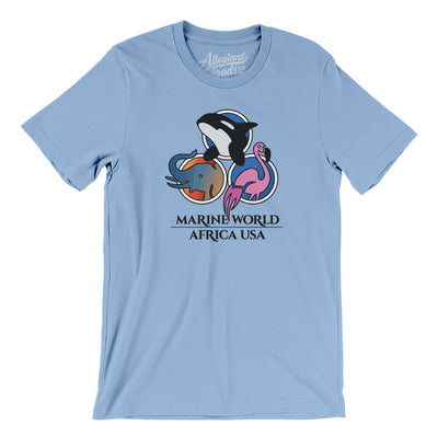 Marine World/ Africa USA Amusement Park Men/Unisex T-Shirt-Baby Blue-Allegiant Goods Co. Vintage Sports Apparel