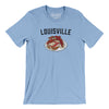 Louisville Hot Brown Men/Unisex T-Shirt-Baby Blue-Allegiant Goods Co. Vintage Sports Apparel
