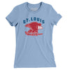 St. Louis Eagles Hockey Women's T-Shirt-Baby Blue-Allegiant Goods Co. Vintage Sports Apparel