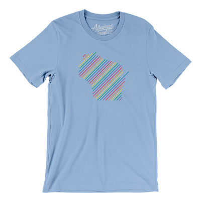 Wisconsin Pride State Men/Unisex T-Shirt-Baby Blue-Allegiant Goods Co. Vintage Sports Apparel
