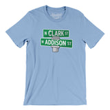 Addison & Clark Street Chicago Men/Unisex T-Shirt-Baby Blue-Allegiant Goods Co. Vintage Sports Apparel