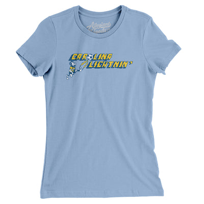Carolina Lightnin' Soccer Women's T-Shirt-Baby Blue-Allegiant Goods Co. Vintage Sports Apparel