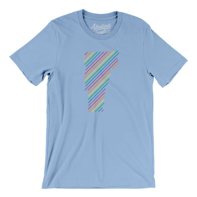 Vermont Pride State Men/Unisex T-Shirt-Baby Blue-Allegiant Goods Co. Vintage Sports Apparel
