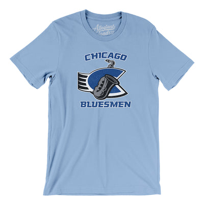 Chicago Bluesmen Roller Hockey Men/Unisex T-Shirt-Baby Blue-Allegiant Goods Co. Vintage Sports Apparel
