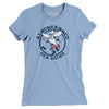 Albuquerque Six Guns Hockey Women's T-Shirt-Baby Blue-Allegiant Goods Co. Vintage Sports Apparel