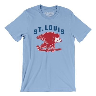 St. Louis Eagles Hockey Men/Unisex T-Shirt-Baby Blue-Allegiant Goods Co. Vintage Sports Apparel