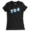 Charlotte 704 Area Code Women's T-Shirt-Black-Allegiant Goods Co. Vintage Sports Apparel