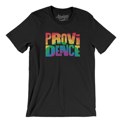 Providence Rhode Island Pride Men/Unisex T-Shirt-Black-Allegiant Goods Co. Vintage Sports Apparel