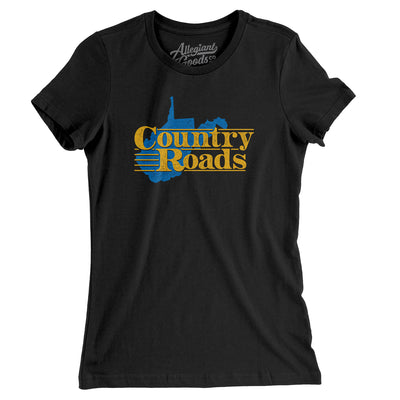 Country Roads Women's T-Shirt-Black-Allegiant Goods Co. Vintage Sports Apparel