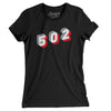 Louisville 502 Area Code Women's T-Shirt-Black-Allegiant Goods Co. Vintage Sports Apparel
