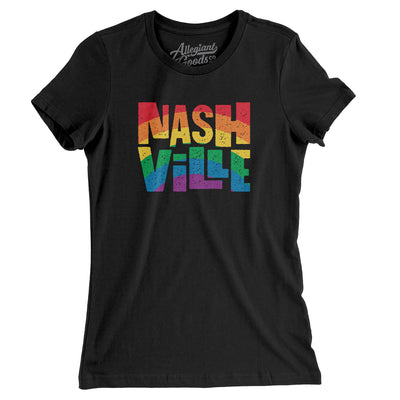 Nashville Tennessee Pride Women's T-Shirt-Black-Allegiant Goods Co. Vintage Sports Apparel