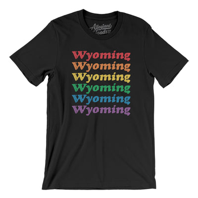 Wyoming Pride Men/Unisex T-Shirt-Black-Allegiant Goods Co. Vintage Sports Apparel