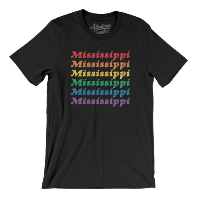 Mississippi Pride Men/Unisex T-Shirt-Black-Allegiant Goods Co. Vintage Sports Apparel