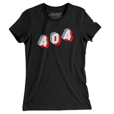 Atlanta 404 Area Code Women's T-Shirt-Black-Allegiant Goods Co. Vintage Sports Apparel
