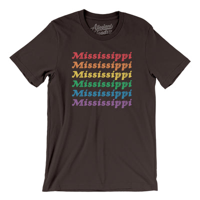 Mississippi Pride Men/Unisex T-Shirt-Chocolate/Brown-Allegiant Goods Co. Vintage Sports Apparel