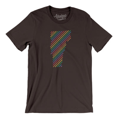 Vermont Pride State Men/Unisex T-Shirt-Brown-Allegiant Goods Co. Vintage Sports Apparel