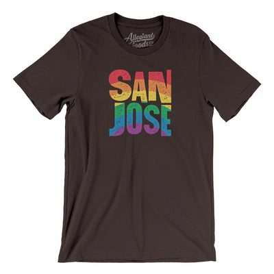 San Jose California Pride Men/Unisex T-Shirt-Brown-Allegiant Goods Co. Vintage Sports Apparel