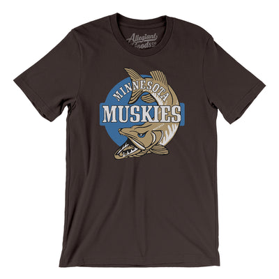 Minnesota Muskies Basketball Men/Unisex T-Shirt-Chocolate/Brown-Allegiant Goods Co. Vintage Sports Apparel