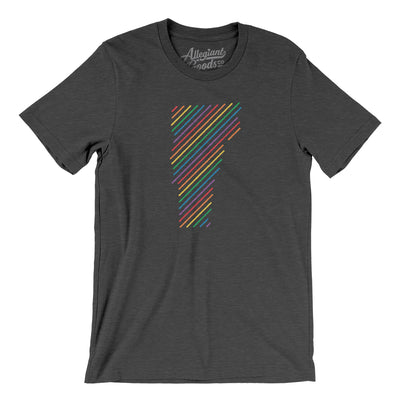 Vermont Pride State Men/Unisex T-Shirt-Dark Grey Heather-Allegiant Goods Co. Vintage Sports Apparel