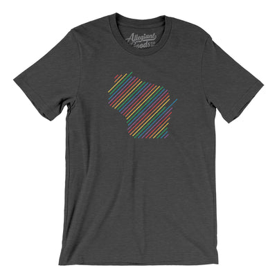 Wisconsin Pride State Men/Unisex T-Shirt-Dark Grey Heather-Allegiant Goods Co. Vintage Sports Apparel