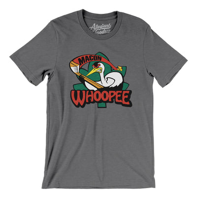 Macon Whoopee Hockey Men/Unisex T-Shirt-Deep Heather-Allegiant Goods Co. Vintage Sports Apparel