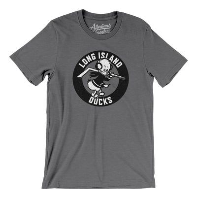 Long Island Ducks Hockey Men/Unisex T-Shirt-Deep Heather-Allegiant Goods Co. Vintage Sports Apparel