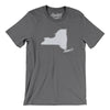 New York Pinstripes Men/Unisex T-Shirt-Deep Heather-Allegiant Goods Co. Vintage Sports Apparel