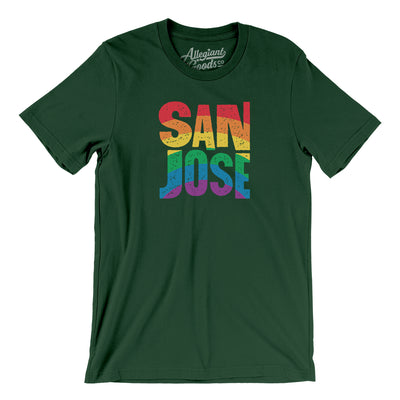 San Jose California Pride Men/Unisex T-Shirt-Forest-Allegiant Goods Co. Vintage Sports Apparel