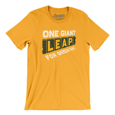 One Giant Leap For Green Bay Men/Unisex T-Shirt-Gold-Allegiant Goods Co. Vintage Sports Apparel