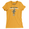 San Antonio Gunslingers Football Women's T-Shirt-Gold-Allegiant Goods Co. Vintage Sports Apparel