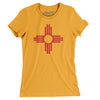 New Mexico State Flag Women's T-Shirt-Gold-Allegiant Goods Co. Vintage Sports Apparel