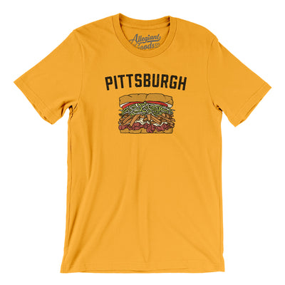 Pittsburgh Style Sandwich Men/Unisex T-Shirt-Gold-Allegiant Goods Co. Vintage Sports Apparel