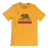 California State Flag Men/Unisex T-Shirt-Gold-Allegiant Goods Co. Vintage Sports Apparel
