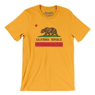 California State Flag Men/Unisex T-Shirt-Gold-Allegiant Goods Co. Vintage Sports Apparel