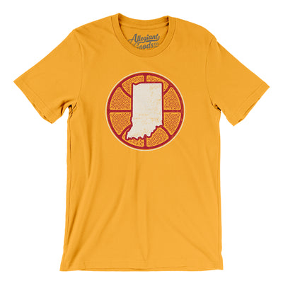 Indiana Basketball Men/Unisex T-Shirt-Gold-Allegiant Goods Co. Vintage Sports Apparel