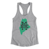Maine Home State Women's Racerback Tank-90/10 Heather Gray-Allegiant Goods Co. Vintage Sports Apparel