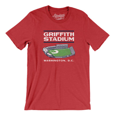 Griffith Stadium Men/Unisex T-Shirt-Heather Red-Allegiant Goods Co. Vintage Sports Apparel