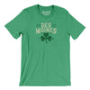 Des Moines Iowa St Patrick's Day Men/Unisex T-Shirt-Heather Kelly-Allegiant Goods Co. Vintage Sports Apparel