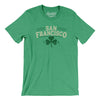 San Francisco California St Patrick's Day Men/Unisex T-Shirt-Heather Kelly-Allegiant Goods Co. Vintage Sports Apparel