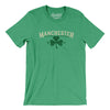 Manchester New Hampshire St Patrick's Day Men/Unisex T-Shirt-Heather Kelly-Allegiant Goods Co. Vintage Sports Apparel