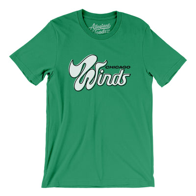 Chicago Winds Football Men/Unisex T-Shirt-Kelly-Allegiant Goods Co. Vintage Sports Apparel
