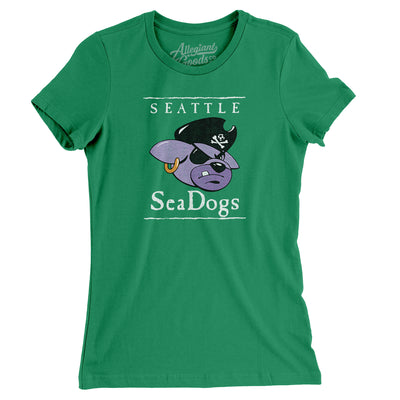 Seattle SeaDogs Soccer Women's T-Shirt-Kelly-Allegiant Goods Co. Vintage Sports Apparel